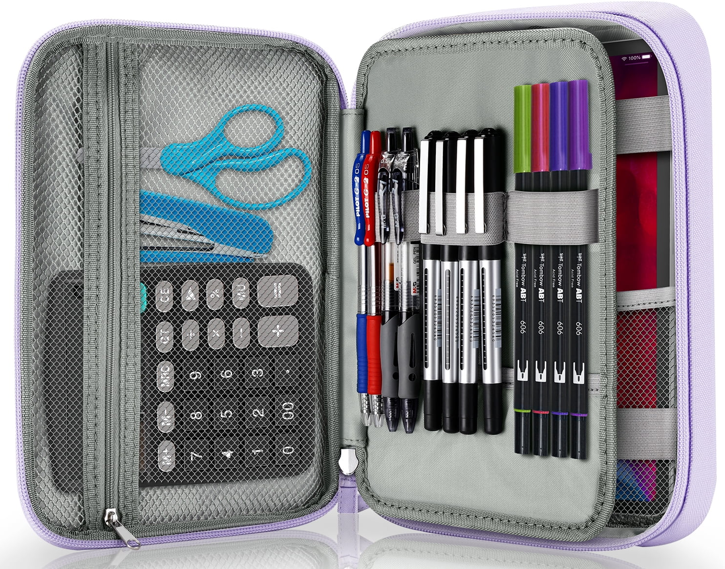 Zannaki Large Capacity Storage Pouch Marker Pen Pencil Case 