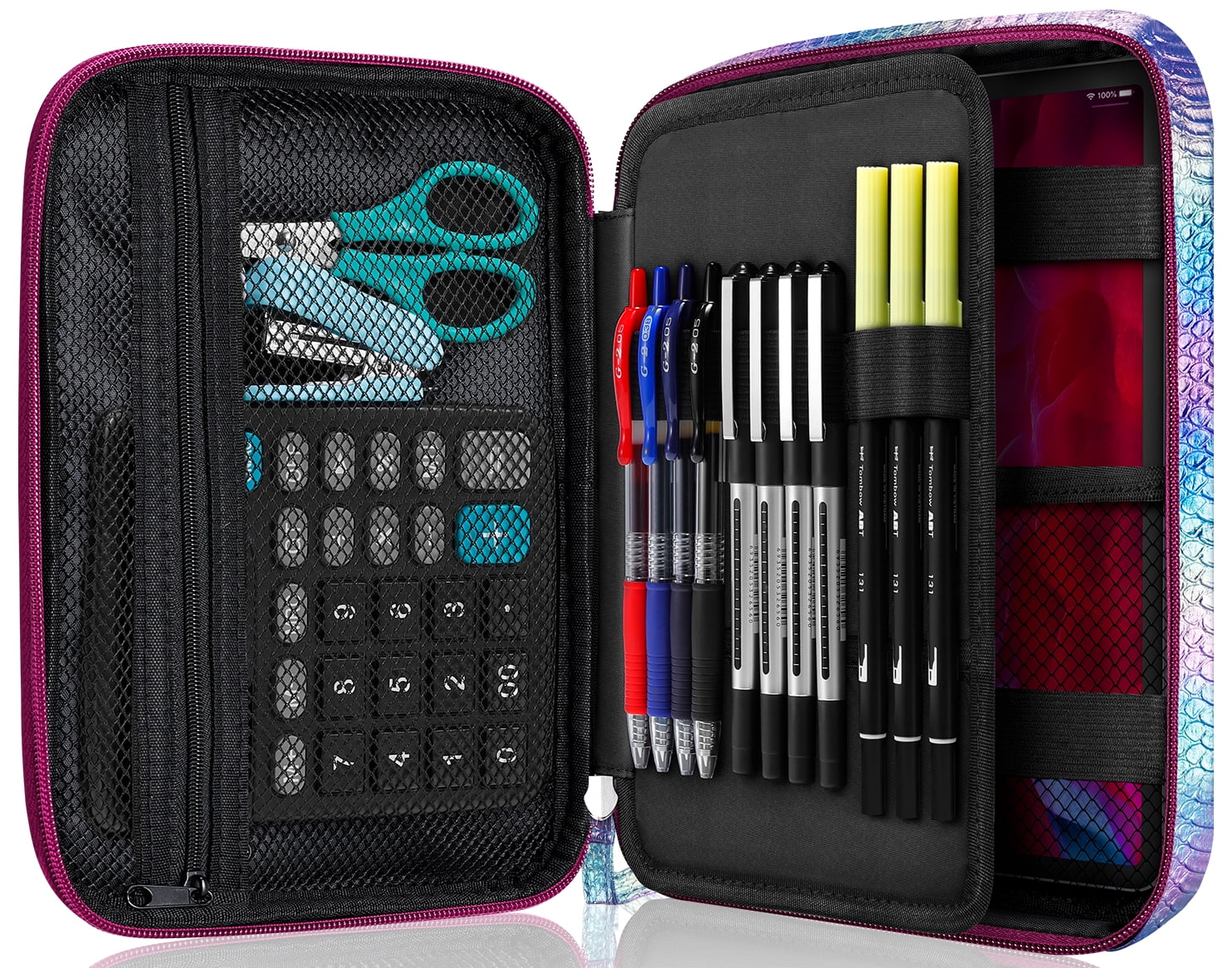 Zannaki Big Capacity Storage Pouch Marker Pen Pencil Case Simple