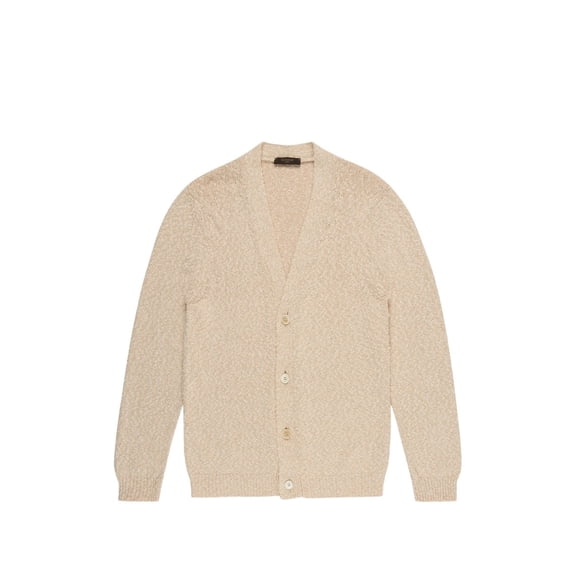 Zanone Neutral Textured Knit Button-Down Cardigan (Men's)