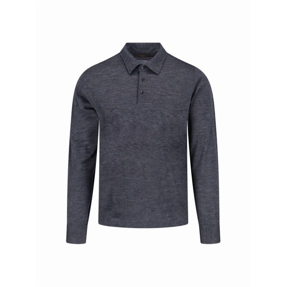 Zanone Virgin Wool Polo – Grey (Men's)