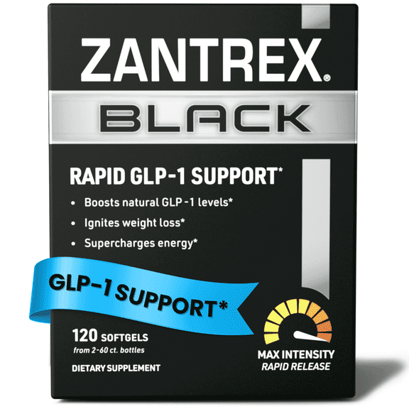 Zantrex Black  Energy Boost & Metabolism Support | Appetite Suppressant, Weight Management Formula | 120 Softgels