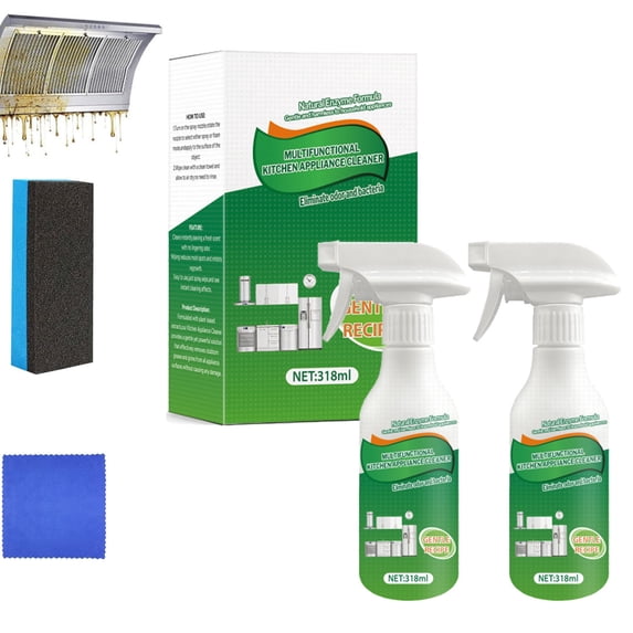 Zanvori Kitchen Cleaner, 2026 New Clean Multi-Purpose Cleaner, Cleanse Natural Formula to Household Appliances, Natural Multi-Purpose Cleaner to Household Appliances (2PCS)