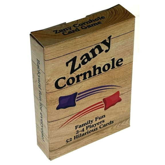 Zany Cornhole Card Deck, 52 Cards, Cornhole Board Accessory, Backyard Tailgate Party Sporting Goods