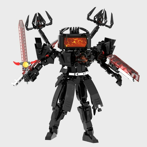 Zanyzo 722PCS Upgraded Shield Blackened Titan TV Man Building Block Set  DIY Toilet Man Model Bricks for Boys, Ideal Christmas Gift