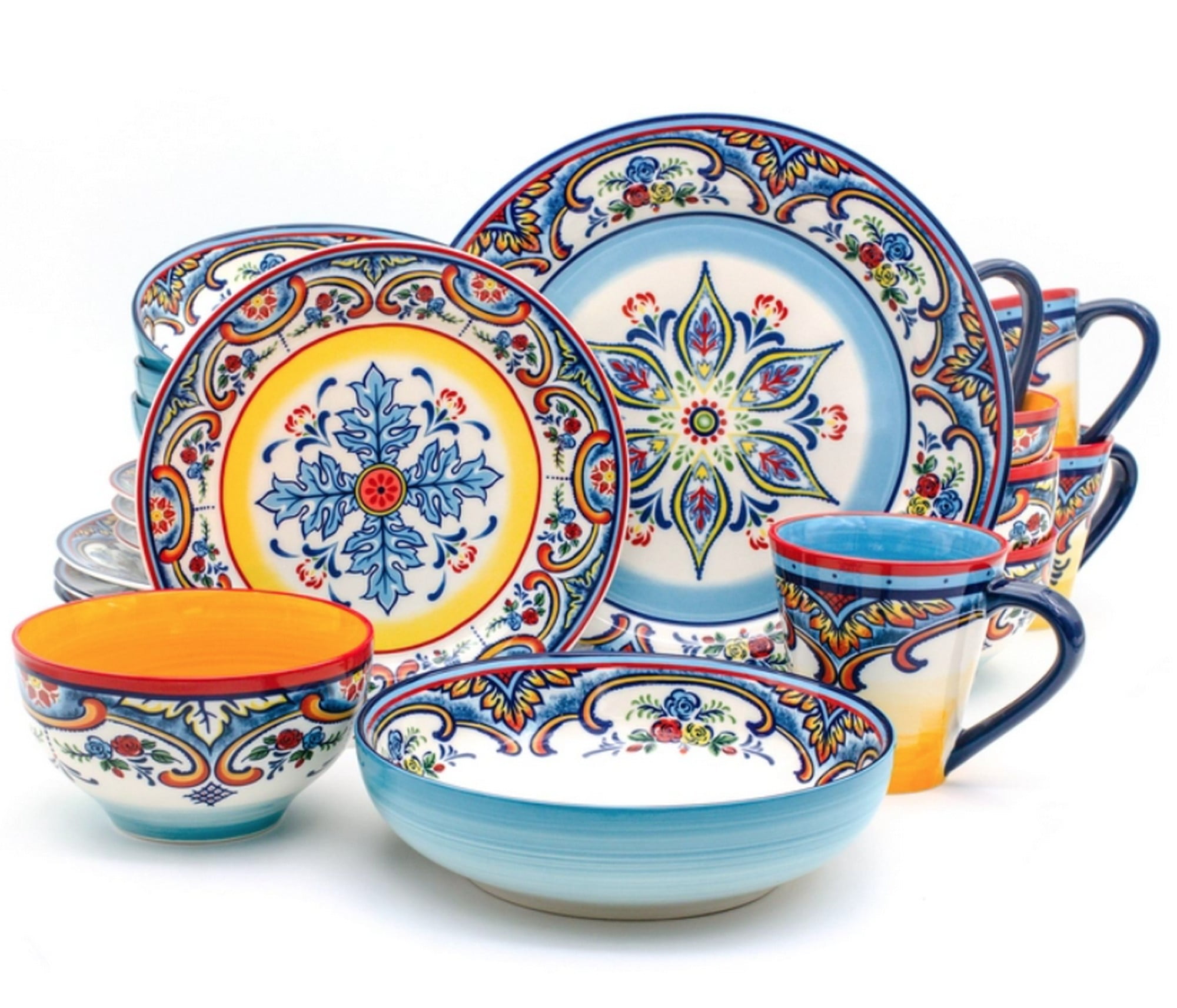 Euro Ceramica Zanzibar 20-piece Stoneware Dinner Set (Service for 4 ...