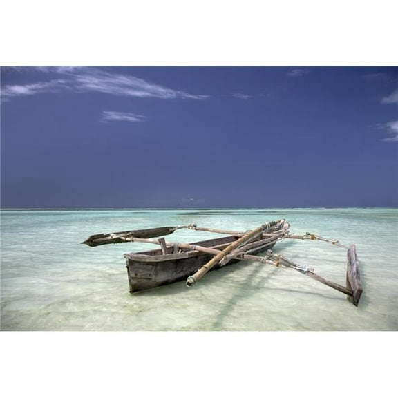 Zanzibar Africa - Dhow in The Water Poster Print