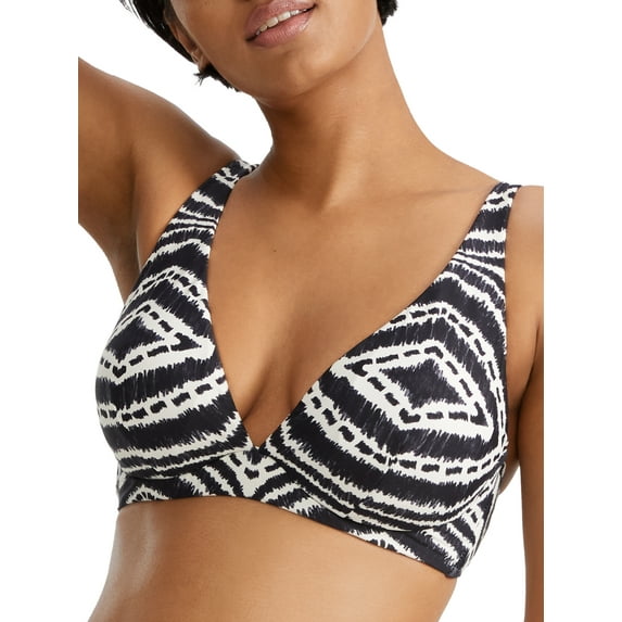 Seafolly BLACK Zanzibar Bikini Swim Top, US 8