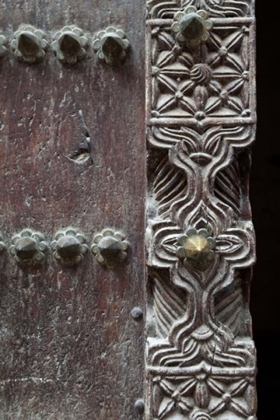 Zanzibar Tanzania Detail on an Arab-style Doorway in Stone Town Canvas Art - Charles O Cecil DanitaDelimont (12 x 17)