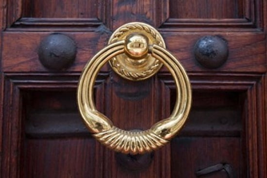 Zanzibar Tanzania Stone Town Brass Door Knocker Canvas Art - Charles O Cecil DanitaDelimont (19 x 12)