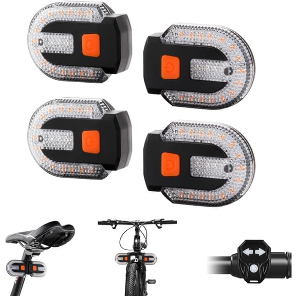 Zanzike Bike Tail Light with Turn Signal Split USB Rechargeable 5 Modes Waterproof