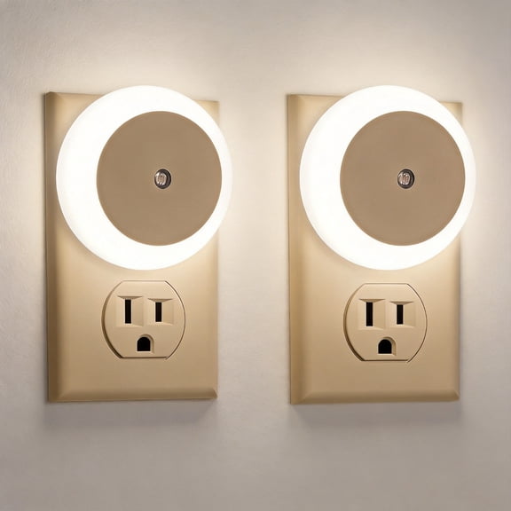 Zanzike Motion Sensor Night Light Plug in Wall Warm White 3000K Compact for Hallway Bedroom
