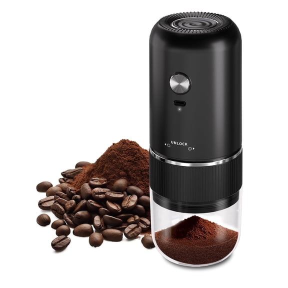 Zanzike Portable Electric Coffee Grinder USB Rechargeable Adjustable Coarse to Fine for Beans Spices