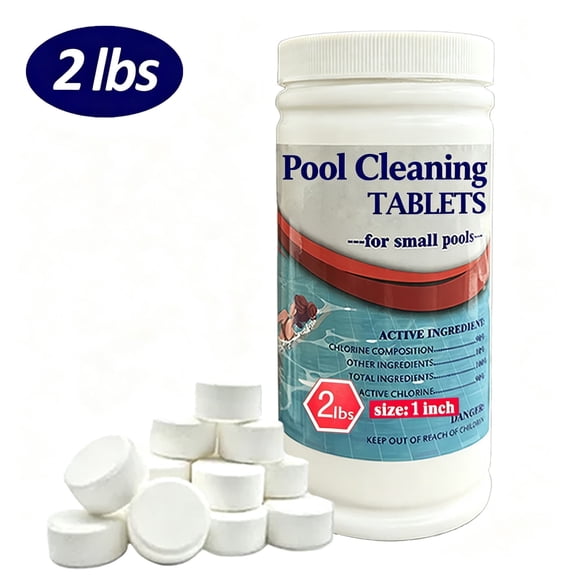 Zanzio 1 inch 2lbs Cleaning Tablets Mutifunctional for House Cleaning, Small Pool, Pond, Toilet, Bathroom Drain, Sewer, Kitchen, Hot Tub and Spa, Easy to Use