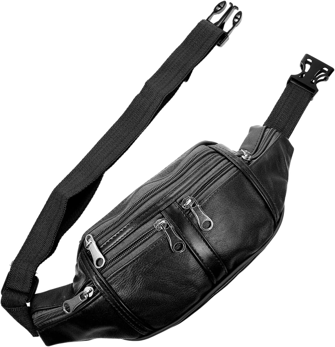 NFI Essentials Men's Leather Travel Pouch - Wristlet Hand Bag For Cash, Phone, Cards (Brown, 26x18x9 Cm) 1 thumbnail image