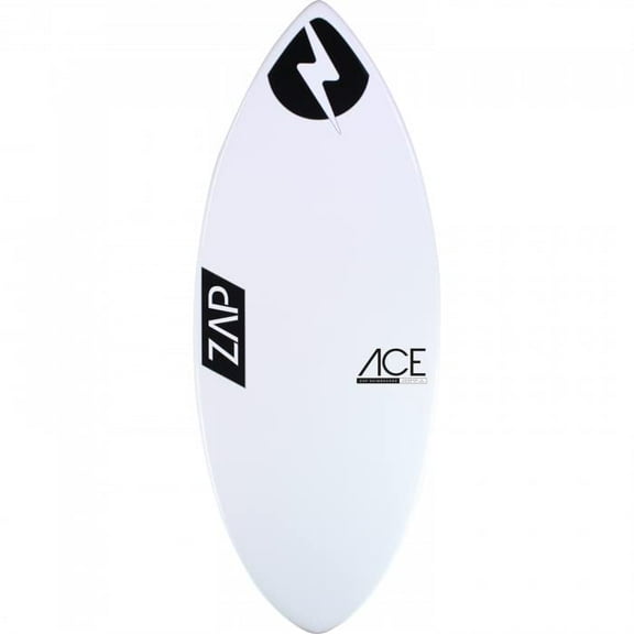 Zap Ace 50-Inch Skimboard White with Assorted Color Bottom Art