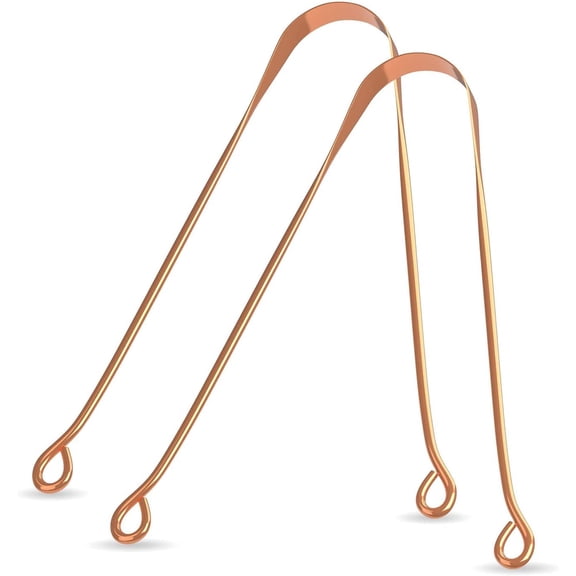 Zap Impex Copper Tongue Cleaner Scraper for Natural Ayurvedic Tongue Cleaner Pack of 2