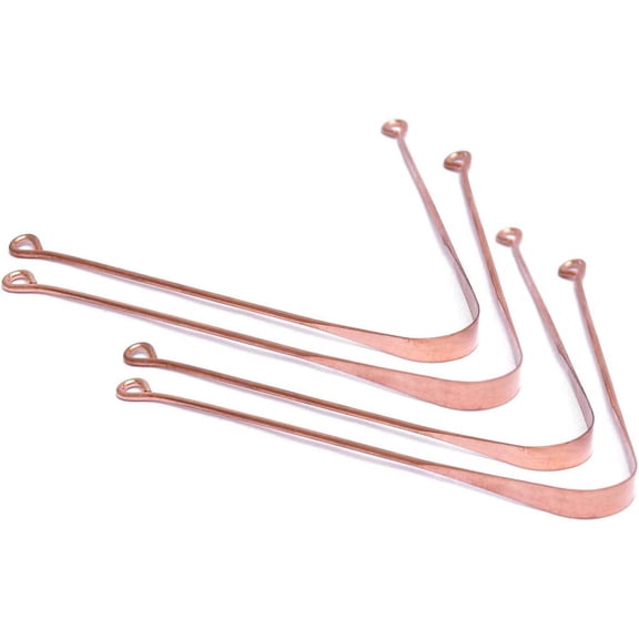 Zap impex Copper Tongue Scraper for Adults Natural Ayurvedic Tongue Cleaner Travel Tools for Oral Care (4)