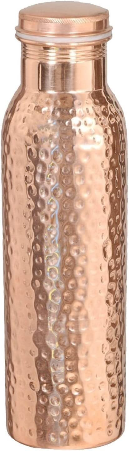 Zap impex Copper Water Bottle Sipper Pure Copper Bottle with Sipper, 25 oz  Color: Brown