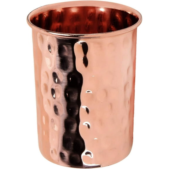 Zap Impex Hammered Copper Glass Pure Copper Tumbler