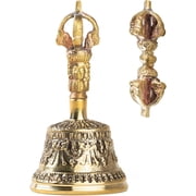 Zap Impex Tibetan Hand Bell Meditation & Prayer Bells Dorje Vajra 4 Inch