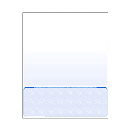 Zapco 8.5" x 11" Security Check On Bottom 60 lbs. Void Blue 500 Sheets/Pack (CK18-500BLU)