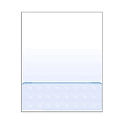 Zapco 8.5 x 11 Security Check On Bottom 60 lbs. Void Blue 500 Sheets/Pack CK18-500BLU