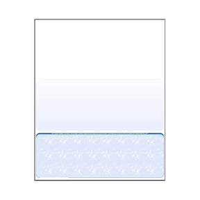 Zapco 8.5" x 11" Security Check On Bottom 60 lbs. Void Blue 500 Sheets/Pack (CK18-500BLU)