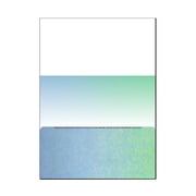Zapco High-Security Check Paper, Blue-Green Gradient w Multiple Complex Background Pattern, 8-1/2" x 11", Microperfed with 1-Up Check, 13 Security Features - PACK OF 100 SHEETS