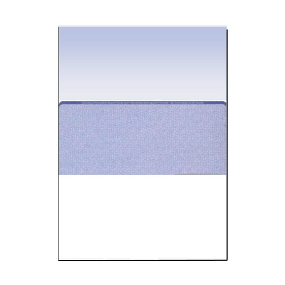 Zapco High-Security Check Paper, Blue w Complex Background Pattern, 8-1/2" x 11", Microperfed with 1-Up Check, 12 Security Features - PACK OF 100 SHEETS