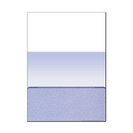 Zapco High-Security Check Paper, Blue w Complex Background Pattern, 8-1/2" x 11", Microperfed with 1-Up Check, 12 Security Features - PACK OF 100 SHEETS