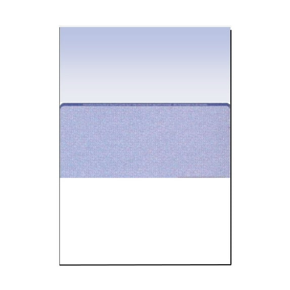 Zapco High-Security Check Paper, Blue w Complex Background Pattern, 8-1/2" x 11", Microperfed with 1-Up Check, 12 Security Features - PACK OF 250 SHEETS