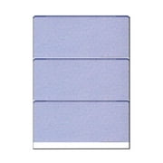 Zapco High-Security Check Paper, Blue w Complex Background Pattern, 8-1/2 x 11, Microperfed with 3-Up Checks, 12 Security Features - PACK OF 100 SHEETS
