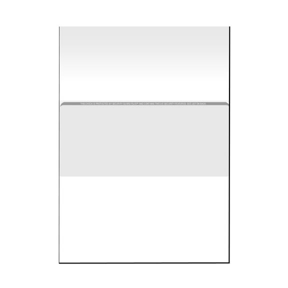 Zapco High-Security Check Paper, Off-White w Complex Background Pattern, 8-1/2" x 11", Microperfed with 1-Up Check, 12 Security Features - PACK OF 100 SHEETS