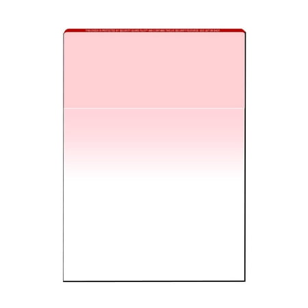 Zapco High-Security Check Paper, Red w Complex Background Pattern, 8-1/2" x 11", Microperfed with 1-Up Check, 12 Security Features - PACK OF 250 SHEETS