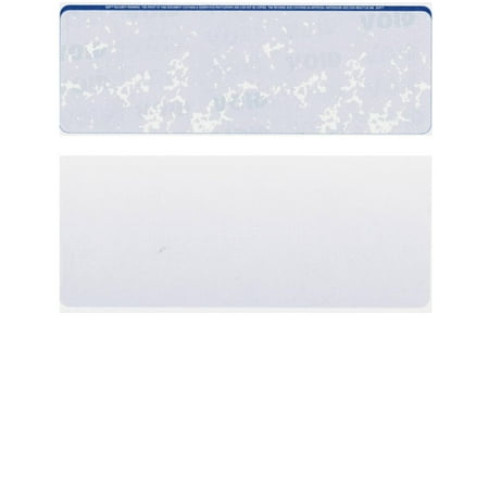 Zapco Security Check Paper, 24lb w Blue Marble Pattern, 8-1/2" x 11", Microperfed w Check on Top, 8 Security Features - 100 SHEETS