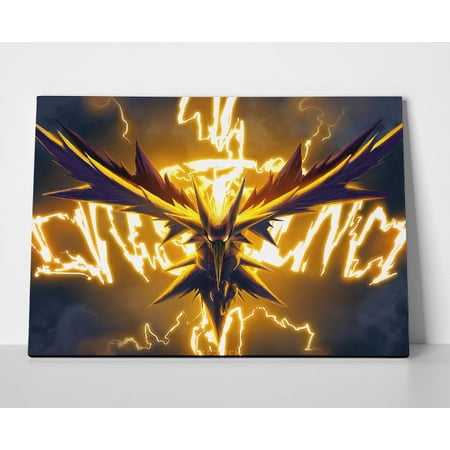 Zapdos Pokemon Poster or Wrapped Canvas