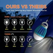 Zapout 3- Pack Camping Lantern Bug Buster Bulb Zapper Tent Light Portable Led and Emergency Lamp with Waterproof Mosquito Fly Trap USB 2000mAh Rechargeable Battery for Outdoor ()