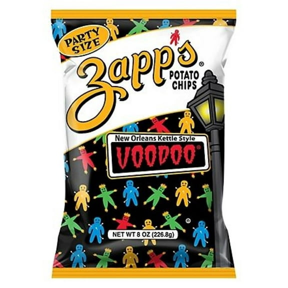 Zapp's 27249 New Orleans Kettle Style Voodoo Potato Chips, Party Size, 8 oz.