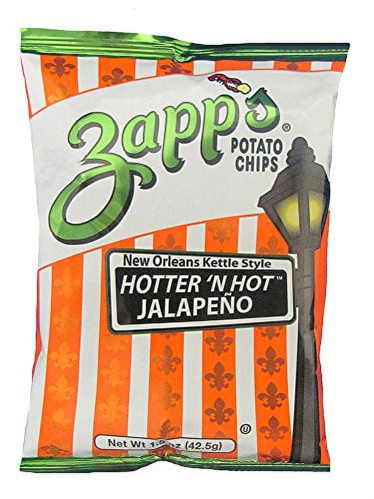 Zapp's New Orleans KettleStyle Potato Chips, Hotter n Hot Jalapeno
