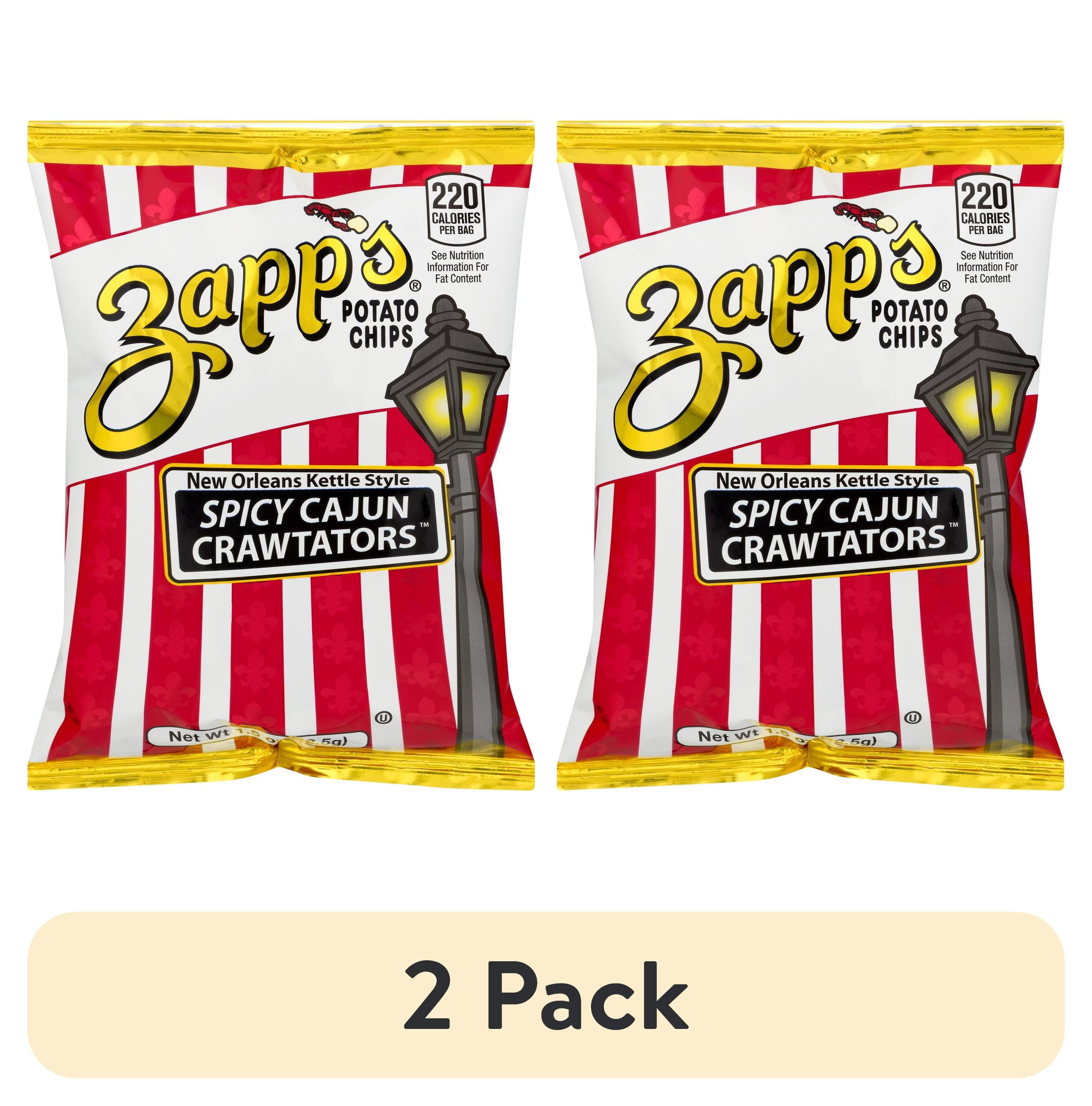 2 pack) Zapp's New Orleans Kettle Style Potato Chips Spicy Cajun