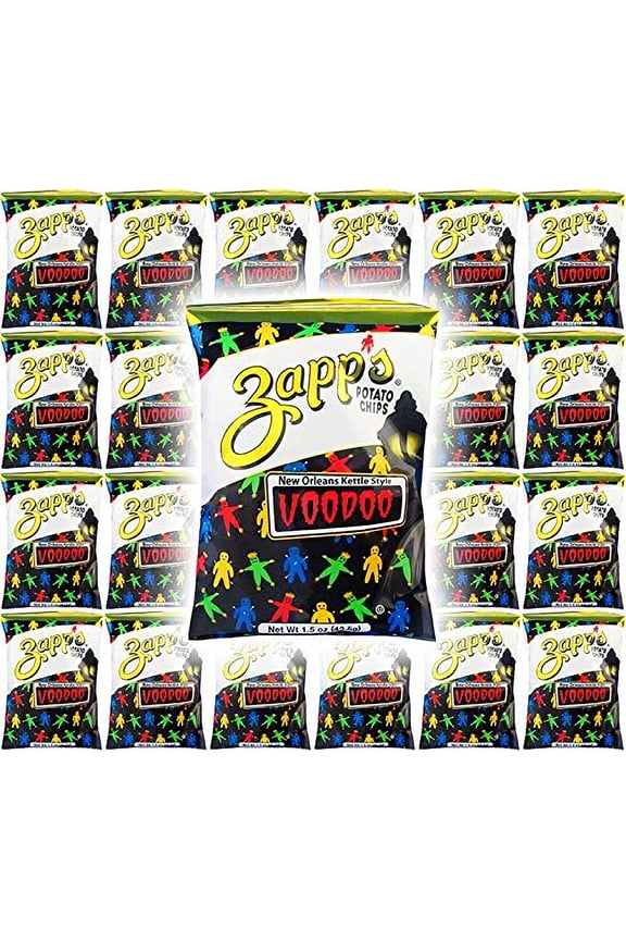 Potato Chips, VooDoo New Orleans Kettle Chips, 1.5oz (24 Pack)