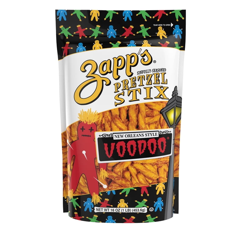 Zapp's Crispy Hot Spicy Voodoo Pretzel Stix, New Orleans Style, 16