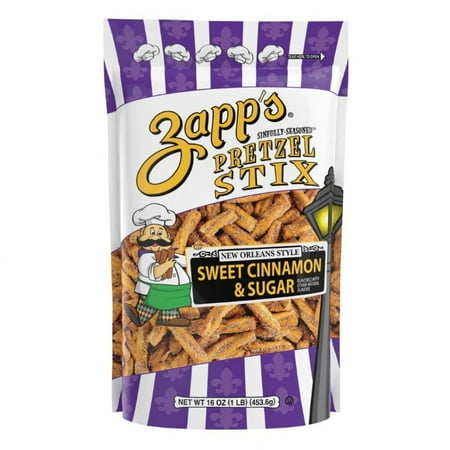 Zapp's Sweet Cinnamon and Sugar Pretzel Stix New Orleans Style, 16 oz Bag