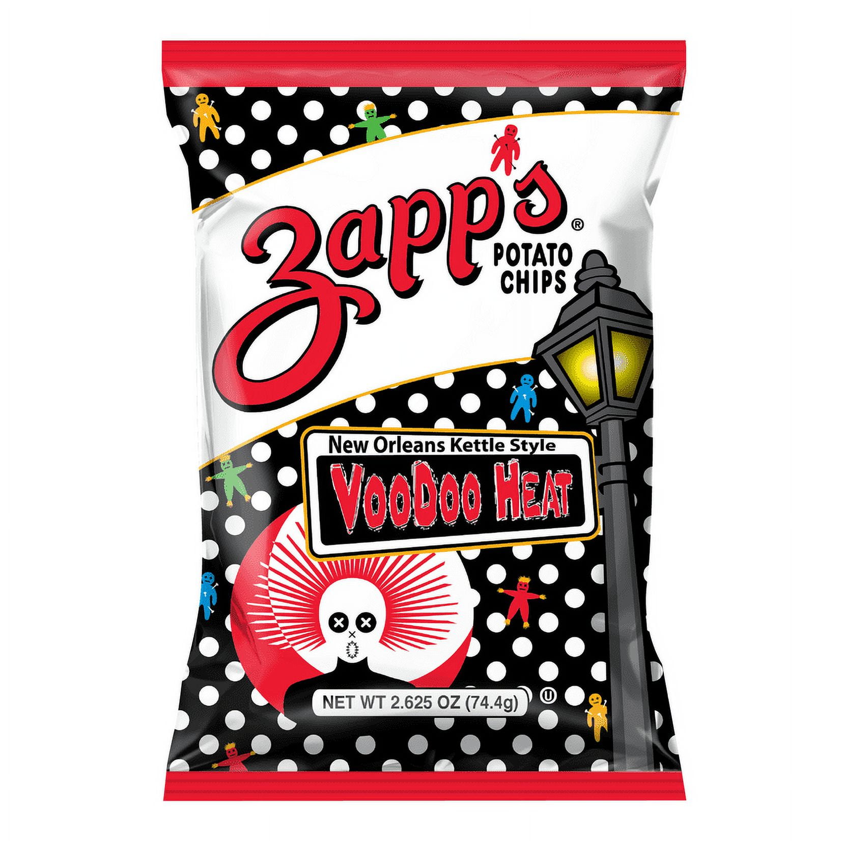Zapp's Voodoo Heat New Orleans Kettle Style Potato Chips 2.625 oz