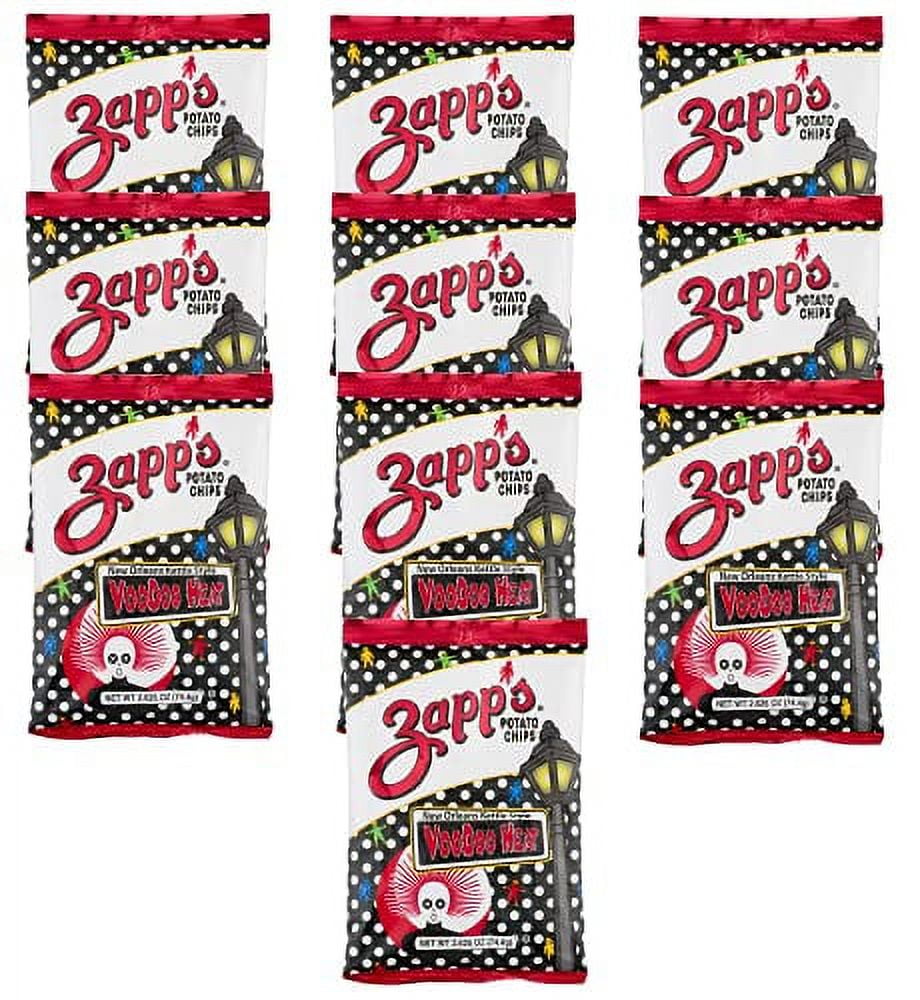 Zapp's Voodoo Heat Potato Chips 2.625 Oz Hungry Sized Bags Case of