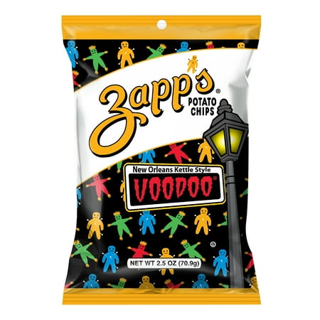 Zapp's Voodoo New Orleans Kettle Style Potato Chips, Gluten-Free, 2.5 oz Bag