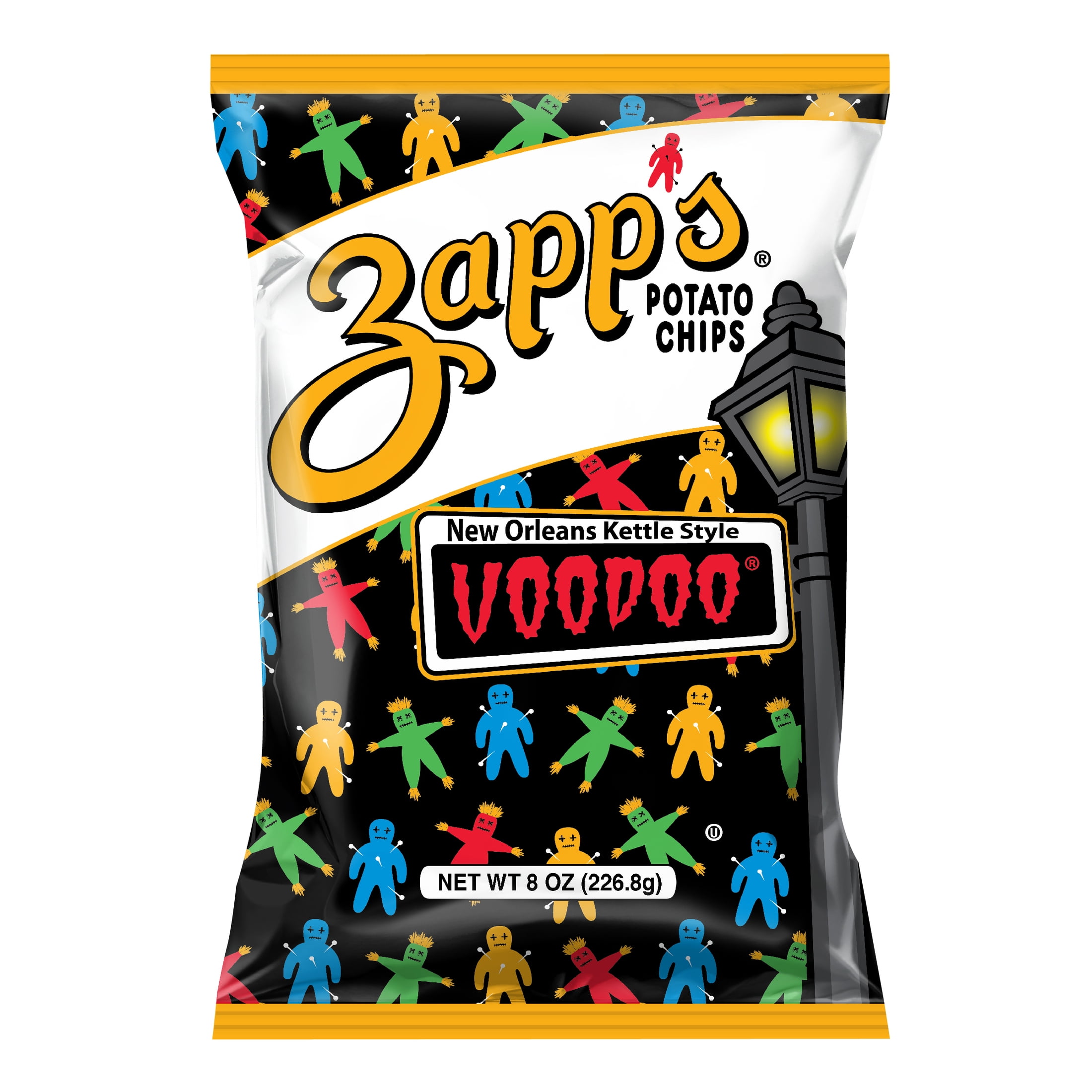 Zapp's Voodoo New Orleans Kettle Style Potato Chips, Gluten-Free, 8 oz Bag