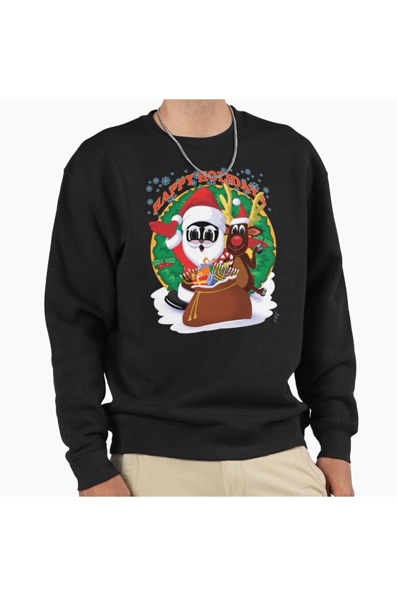 Zapped Kat Happy Holidays By Swoot Graphic Unisex Sweatshirt Retro Vintage Art G27043, Up to Size 5XL