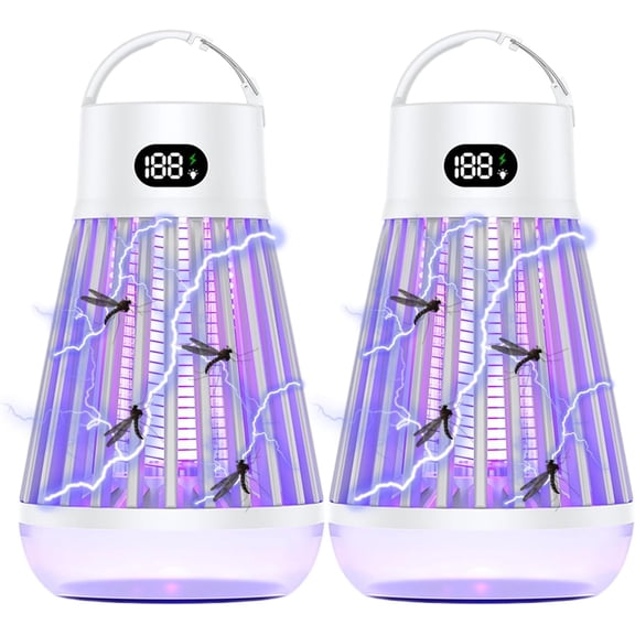 Zapper 2.0 - Mosquito Zapper 2.0, IPX7 Waterproof, 2024 New MozzGuard, MozzGuard Zapper, USB Charing and Light, Suitable for Home, Camping, Picnic (2PCS)