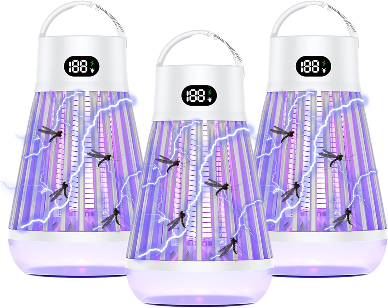 Zapper 2.0 - Mosquito Zapper 2.0, IPX7 Waterproof, 2024 New MozzGuard, MozzGuard Zapper, USB Charing and Light, Suitable for Home, Camping, Picnic (2PCS)